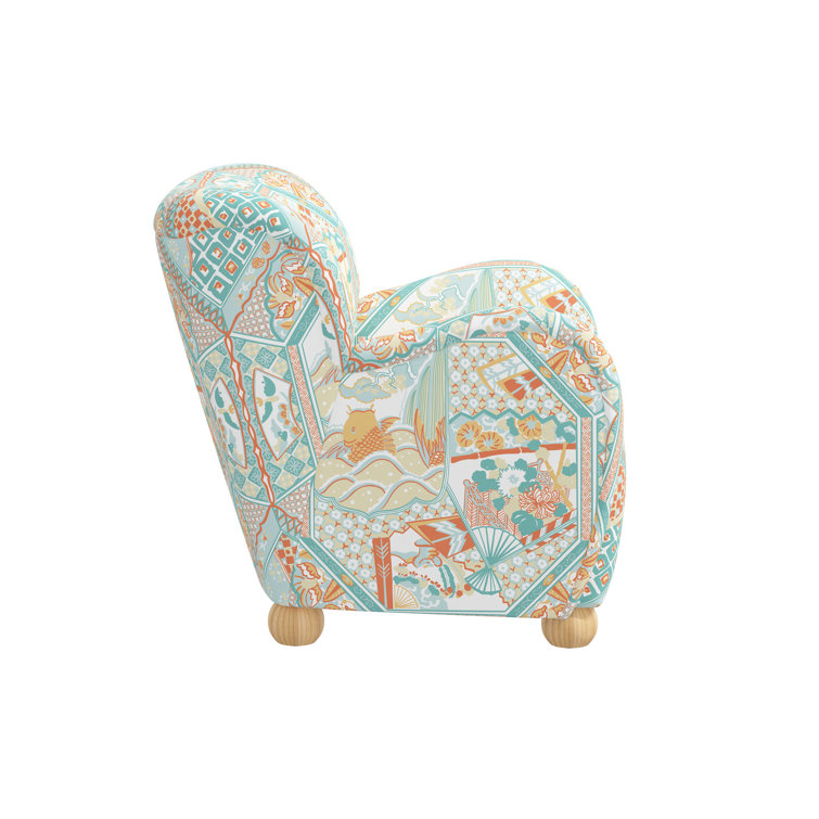 Red from Scalamandre Crafted by Cloth & Company Portland Armchair in